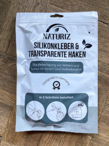 NATURIZ Silikonkleber mit Haken Verpackung