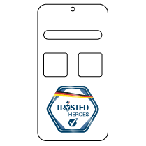 Trusted Heroes Siegel in ein Handy Icon eingefügt