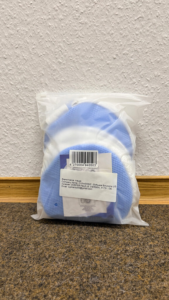 Verpackungsvorderseite Waschmaschinenbeutel für Schuhe der Marke Hausli.